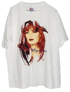 Vintage Wynonna Judd Shirt 1993 Pro Tours Single Stitch White Size XL Hanes USA - Picture 1 of 2