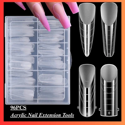 Dual Nail Forms System Full Cover Nail Mold Tips Acrylic Nail Extenstion Tools - Image 1 of 4