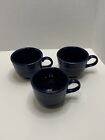 Homer Laughlin Fiestaware Fiesta Tea Cup Coffee 6oz Mug USA Cobalt Blue Set of 3