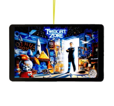 TELESCA The Twilight Zone Pinball Backglass Lit Holiday Christmas Tree Ornament