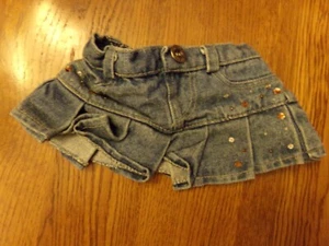 FÜR Puppe oder BÄREN plissierter Jeansrock einen Bären bauen - Bild 1 von 3