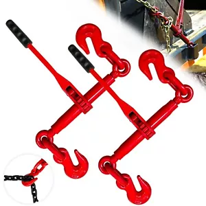 Raccoglitore a catena a cricchetto 5/16'' - 3/8'', confezione da 2 raccoglitori di carico con ganci di presa G70 - Foto 1 di 7