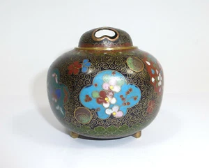 Duftgefäß Räuchergefäß Koro Cloisonne Emaille Japan Meiji - Bild 1 von 10