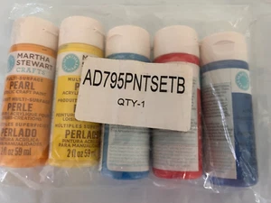 Lot of 5 Martha Stewart Multi-Surface Pearl Acrylic Craft Paint 2 oz - SEALED - Picture 1 of 2