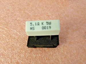 1pcs Power cement Resistors 5.1Ohm K 5W - Imagen 1 de 3