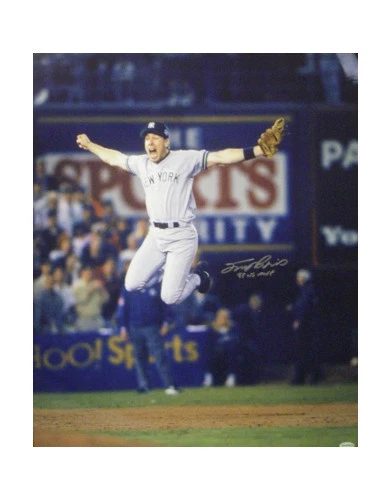 Foto firmada por Scott Brosius de los Yankees de Nueva York 16x20 98 WS MVP Leaf Authentics Holo Foto 1 de 1