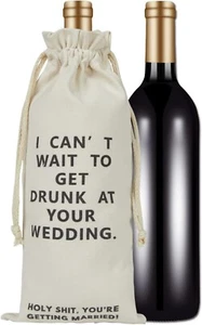 Engagement Wine Bottle Gift Bag, Funny Engagement Gift, Pairs well with Engageme - Picture 1 of 4