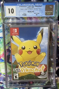NEW 2018 SWITCH POKEMON LET'S GO PIKACHU 1st PRINT CGC VGA Graded 10 Y-Fold A++ - Picture 1 of 4