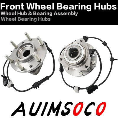 Para 2003-2006 Chevrolet SSR Convertible 2-Door Front Wheel Hub Bearings Pair 2x Foto 1 de 4