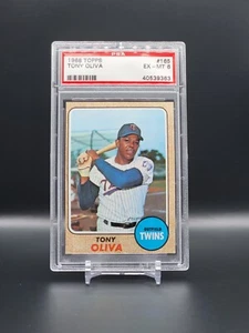 Tony Oliva 1968 Topps #165 Minnesota Twins HOF PSA 6 EX-MT (CB) - Picture 1 of 2
