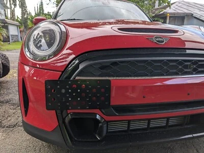 Bumper Tow Hook License Plate Mount Bracket For MINI Cooper F55 F56 3rdGen 14-24 - Image 1 of 4