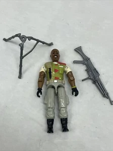 Vintage 1986 GI Joe Roadblock Figure Complete with Weapon & Tripod - Picture 1 of 11