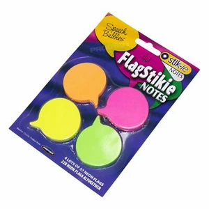 Stik-ie Sticky Notes Speech Bubbles Post-It Assorted Neon Colours - Picture 1 of 3