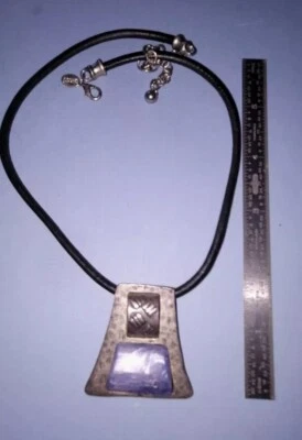 Collar firmado por Chico colgante de plata y piedra azul  Foto 1 de 4