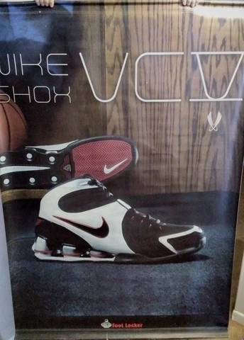 RARE Nike Shox VC 5 Vince Carter Footlocker Dbl Sided Vinyl Promo Poster 69"x48" Cover