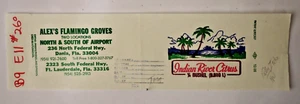 Vintage Paper Bag / Label - INDIAN RIVER CITRUS, ALEX'S FLAMINGO GROVES, FL 1996 - Picture 1 of 1