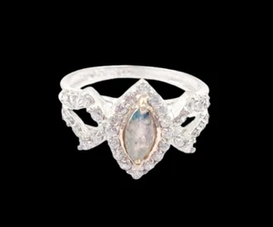 Anillo de plata esterlina 925 real de labradorita natural de 10,00 quilates NSL gemas certificadas EGLC - Imagen 1 de 8