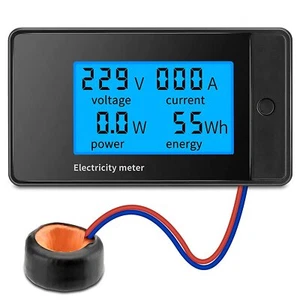 100A AC Digital Watt KWH Current Power Energy Meter Ammeter Voltmeter 85-400V US - Picture 1 of 7