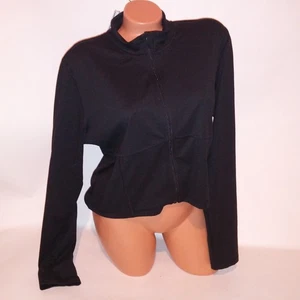Victoria Secret ROSA Cremallera Completa XXL 2X Negro Sólido Chaqueta Atlética Manga Larga Nueva - Imagen 1 de 10