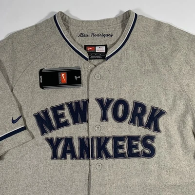Nike New York NY Yankees Alex Rodriguez #13 Jersey Mens Large Wool Flashback NWT - Image 1 of 4