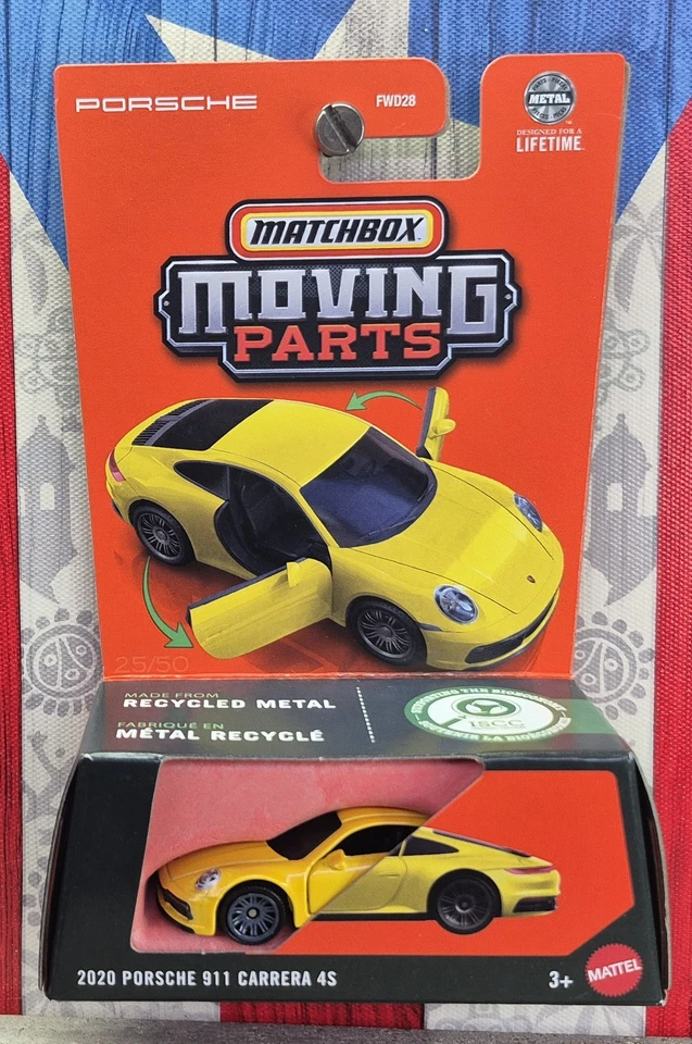 MATCHBOX MOVING PARTS 2020 Yellow BMW M4 CABRIOLET CONVERTIBLE Fast Ship