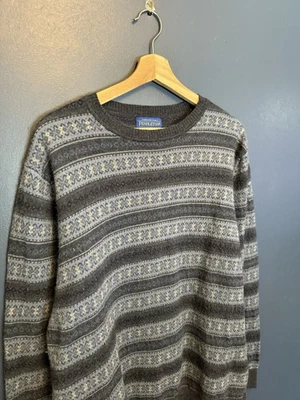 Pendleton Merino Wool Knit Pattern Men’s Sweater Size XL Blue - Image 1 of 4