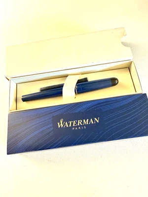 New in Box  Dark Blue Waterman Phileas Kulture Fountain Pen FINE nib  BEAUTY - Image 1 of 4