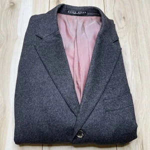 HUGO BOSS Cashmere Colombo Blazer Mens 40R Gray Sport Coat Suit Jacket Made USA - Picture 1 of 17
