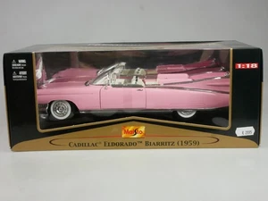 Maisto 1/18 Cadillac Eldorado Biarritz 1959 rosa fundido a presión 32109 caja 132296 - Imagen 1 de 11