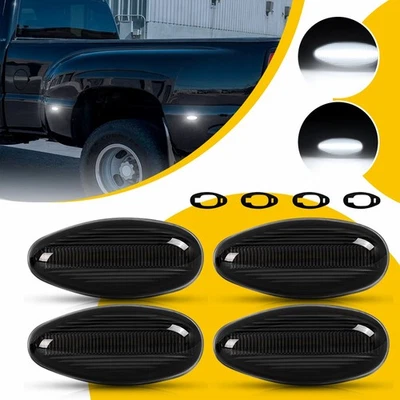 Luz marcadora lateral LED EH para Silverado GMC Sierra 2500HD 3500HD 01-14 doble cama Foto 1 de 4