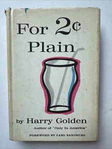 Für 2 Cent schlicht von Harry Golden Autor von Only In America Hardcover Erstausgabe - Bild 1 von 11