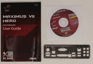 ASUS MAXIMUS VII Hero - SET Instrukcja obsługi ATX IO Shield Osłona gniazda Sterownik CD (#9979) - Zdjęcie 1 z 1
