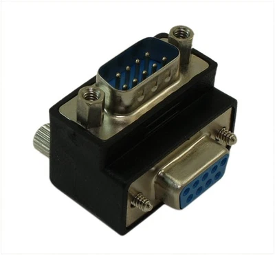 Serial Port Right Angle Adapter DB9 (Style 1 Black - Image 1 of 2