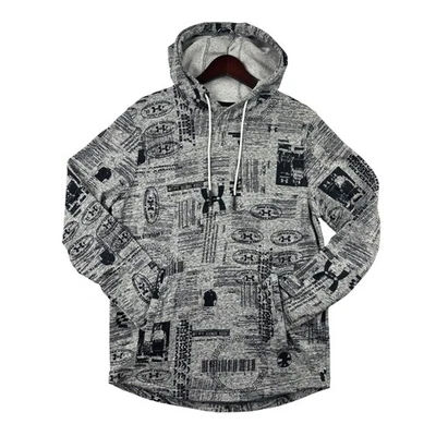 Sudadera con Capucha Under Armour Prensa Sudadera con Capucha Negra Gris Patinador Punk Retro Gráfico M Rara Foto 1 de 4