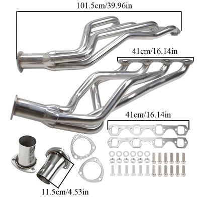 Cabezales de acero inoxidable 201 para Ford Mustang SB 260/289/302/351W 1964-1970 Foto 1 de 4