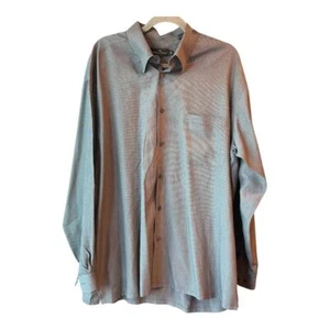 BUGATCHI Hidden Button Down Imported Fabric Black Print Size XL - Picture 1 of 11