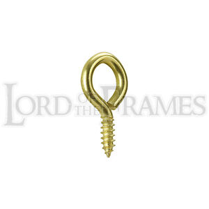 500 x 16mm Brass Plated Screw Eyes Medium 16x1 Picture Frame Hanging 4.5mm Hole