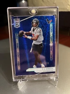 2024 Donruss Elite - CJ Stroud Status Blue Sparkles 180/299 Texans #50 - Picture 1 of 10