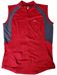 Louis Garneau L/G Cycling Vest Shirt Jersey Red Half Zip Sleeveless With Pockets - Picture 1 of 10