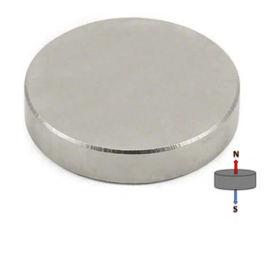 2x Strong 50mm x 10mm N45 Rare Earth Disc Magnets Neodymium Circular Disk Model - Picture 1 of 5