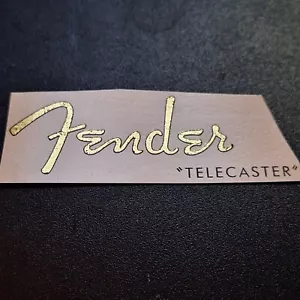 Confezione da 2 Telecaster anni '50 Blem Headstock Decalcomania Acqua Metallico Anni '50 NUOVO - Foto 1 di 1