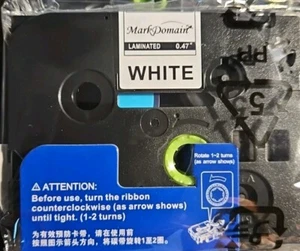 5PK 0.47" Label tape For Brother P-Touch PT-D400 D600 TZ TZe-231 Black on White - Picture 1 of 3
