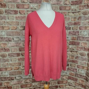 Boden Jumper Pink Oversize Womens Small Wool Knit V-Neck Slouchy Loosefit - Picture 1 of 11
