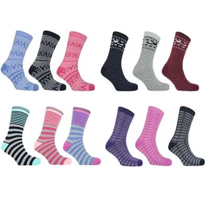 Sockenstapel 12 Paar klobige Damen-Strick-Thermosocken warm warm Winterstiefelsocke - Bild 1 von 5