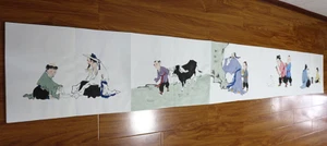 RARE LONG Chinese Excellent 100% Handed Painting Album By Fan Zeng 范增 G007 - Picture 1 of 12