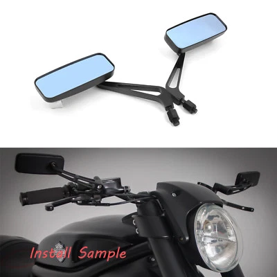 Espejos retrovisores laterales 10 mm negros para motocicleta Honda Suzuki Kawasaki Vulcan S Foto 1 de 4