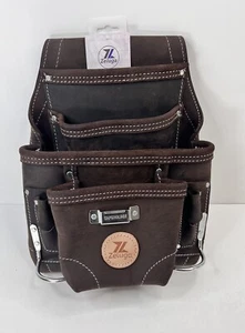 Zeluga ZL148TB Borsa per attrezzi in pelle a grana superiore a 10 tasche, marrone chiaro ad olio - Foto 1 di 2