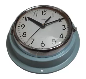 Reloj de pared ciudadano azul vintage original marítimo hecho en Japón - Imagen 1 de 6