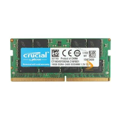 Crucial 16GB 2RX8 DDR4-2400T 2400Mhz PC4-19200 SO-DIMM Laptop Memory RAM NON-ECC - Image 1 of 4