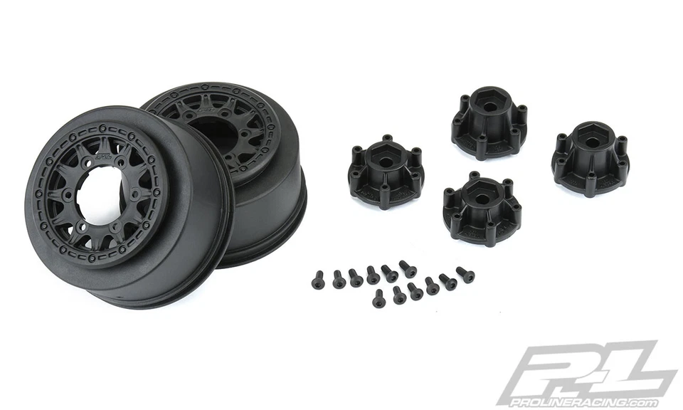 Pro-Line Raid 2.2/3.0 Black Short Course Truck Wheels Slash 2WD/4x4 PRO2785-03 - Image 1 of 1